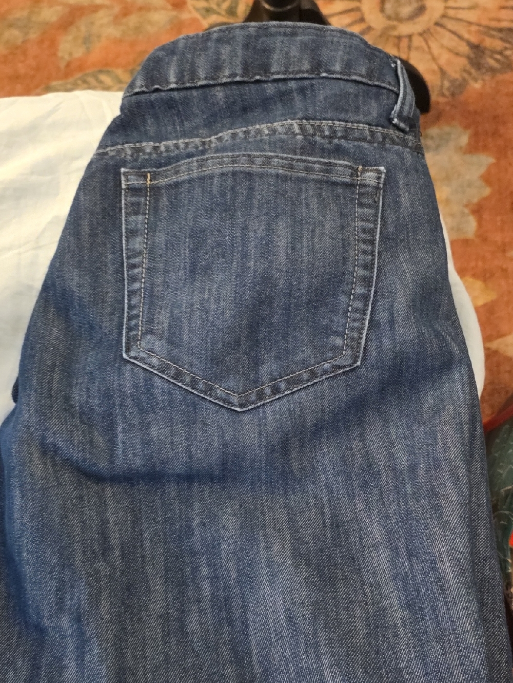 Classic Blue Denim Jeans -  Double Back Pockets
